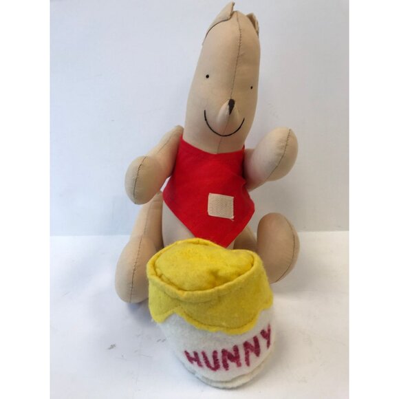 Vintage Handmade Winnie The Pooh Bear With Hunny Jar 1970's Fully Jointed - Picture 2 of 10
